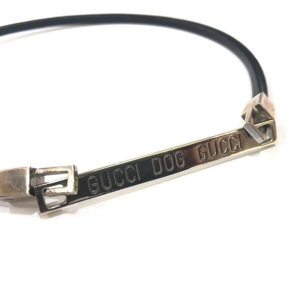 GUCCI GUCCI DOG Choker Necklace Choker SS Black/SilverHardware - Picture 5 of 8